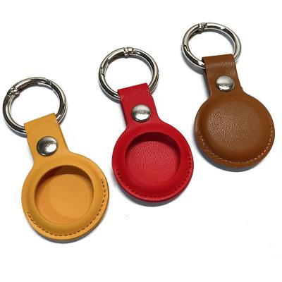 China High Quality PU Material For Airtag Keychain Wallet Chain Link GPS Tracker Holder Loss Prevention Holder for sale