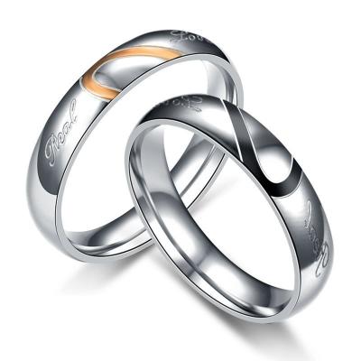 China Korean Romantic Ring Engagement Wedding Rings Love Heart Couples Ring for sale