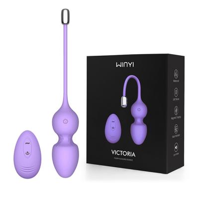 China Silicone+ABS Mode Winyi 10 Remote Control Vibrador Bolas Selicon Silcone Kegel Balls Test Program with App with Appexercises for Women Men for sale