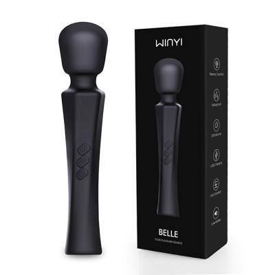 China Plug for sec 3. to stop WINYI 20 Modes Vibrator Rechargeable Toy Function Silicone Powerful Handheld Magic Wand Massager Sex Toys for sale