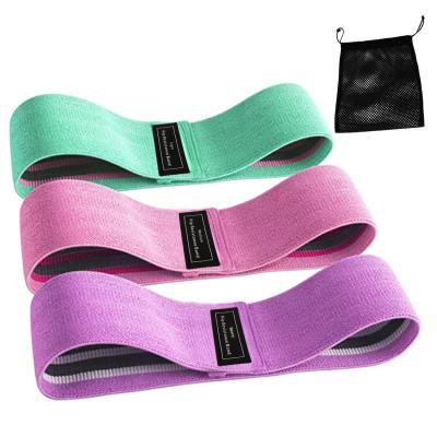 China Custom Thickened Logo Printed Yoga Gym Exercise Fitness Resistance Band For Legs Booty Hip Cloth Resistance Bands for sale