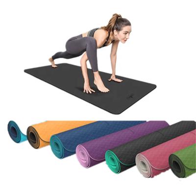 China Hot Custom Organic Fitness Best Fitness Organic Pilates Logo Pilates Folding Yoga Mat Eco Friendly Tpe Yoga Mat for sale