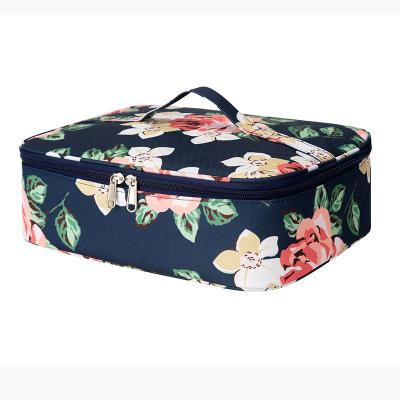 China PORTABLE Flat Handbag Heat Insulation Dish Bag Children Large Rectangular Student Dinner Meal Rectangular Cartoon Dishes for sale