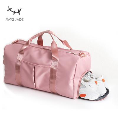 China Customized New Logo Travel Tote Bag Waterproof Nylon Waterproof Sports Swimming Gym Duffel Bag Women Gym Bag for sale