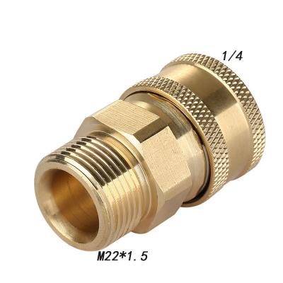 China New 4000 PSI China-chic M22 x 1.5 - High Pressure Quick Connector Joint Adapter Kit (Brass Material) for sale