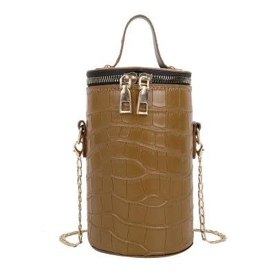 China High Quality Alligator Print Fashion PU Girls Bucket New Mini Cute Handbag For Women Leather Purse GS221 for sale