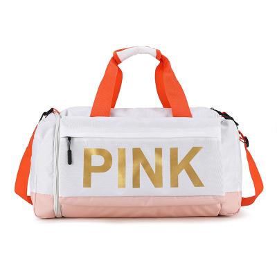 China Wholesale Fashion GS179 Women Waterproof Sequin Pink Duffel Bag For Lady Outdoor Sports Travel Bag With Shoe Compartment for sale