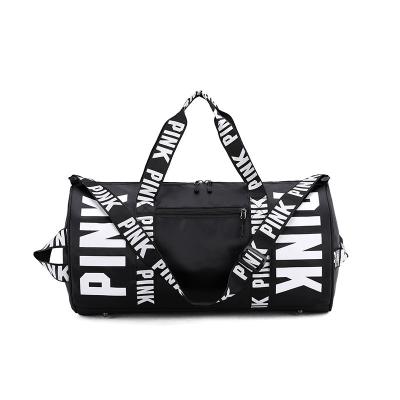 China GS069 Custom Fashion Zipper Gym Overnight Duffel Bags With Logo For Girls High Quality Ladies Travel Bags for sale