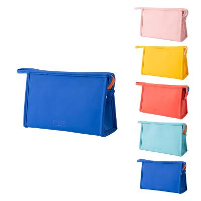 China 2021 Wholesale New Design Women's Makeup Bags Ladies PU High Quality PU Cosmetic Bags Large Capacity GS001 for sale