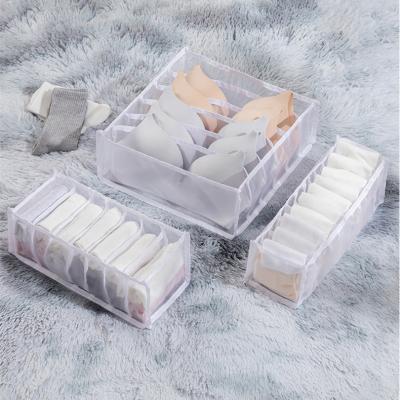 China Viable New Design GS044 Foldable Organizer Mesh Socks Bras Underwear Divided Storage Box for sale