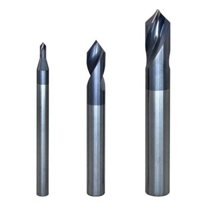 China CNC Process spot point drill tungsten carbide spot drill aitin coating carbide spotted center drills for sale