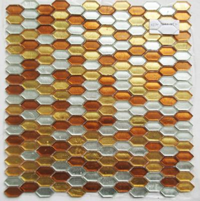 China Modern Professional Craft Mosaic Tile Sun Render Resistant Hot Melt Glass Strip Tile Waterproof for sale