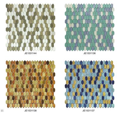 China Inside Decoration Products Kitchen Backsplash Wall Brown Tiles Hot Selling Glass Mosaic for sale