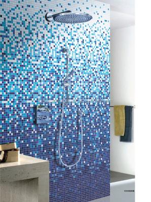 China Parquet Mosaic Slab Glass Mix Colors Iridescent Mosaic For Swimming Pool Backsplash Slab Washroom Hot Spring Heatproof And Acid Resistant for sale