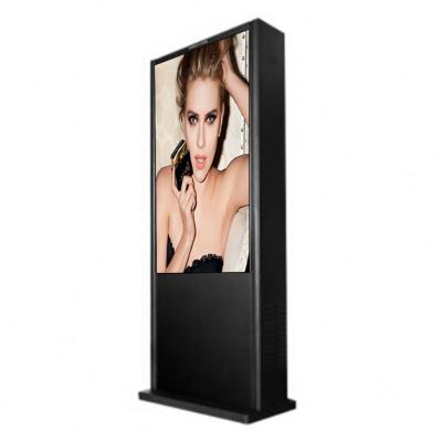 China Selling 55 Inch Outdoor Floor Standing Ip65 Waterproof LCD Readable Kiosk Sunlight Outdoor Digital Signage 55inch for sale