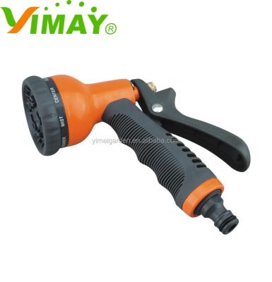 China Soft Handle Garden 8 Style Metal Body Spray Gun for sale