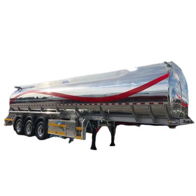 China Truck Trailer Aluminum Alloy 40000 45000 48000 Liter Gasoline Diesel Fuel Tanker Trailer Fuel Tanker for sale