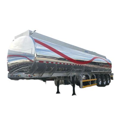 China Truck Trailer 42 Cubic Meters Fuel Oil Tanker Truck Trailer Aluminum Bitumen Tank With Mirror Surface for sale