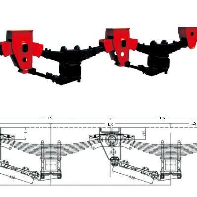 China Trailer Parts China Factory American Type “- 2 Axles 6mm Hanger Fuwa Type Suspension Hot Sale for sale