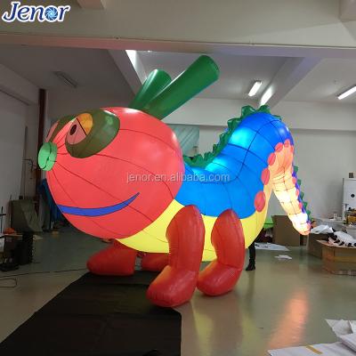 China Belle Parade Decoration Inflatable Insect Cartoon Inflatable Worm Balloon With Light for sale