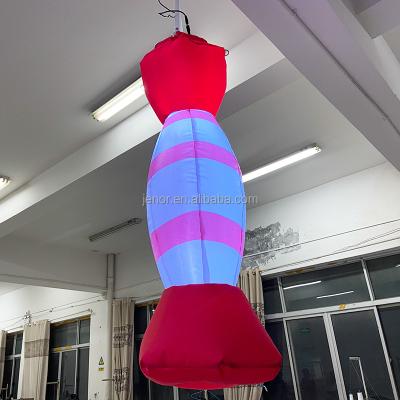 China Decoration Hanging Inflatable Lighting Sweet Candy Balloon For Stage Performance Decor for sale