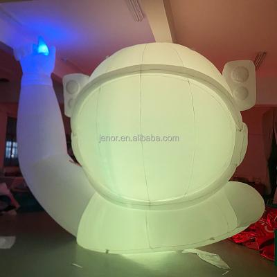 China Decoration RGB LED Lighting Inflatable Astronaut Head Spaceman Model for Event Advertising for sale