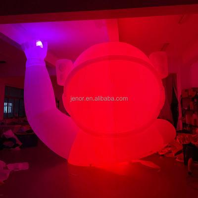 China Decoration Music Festival Stage Props Lighting Inflatable Astronaut Cartoon For Space Themed Event Decoration for sale