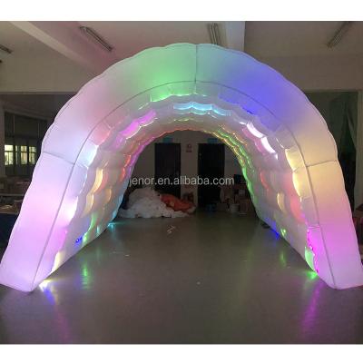 China Colorful LED Decoration Lighting Inflatable Tunnel Tent Entrance For Party Decoration for sale