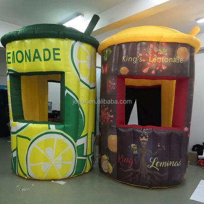 China Fast Standing Inflatable Decoration Lemonade Kiosk Shop For Outdoor Sales Advertising for sale