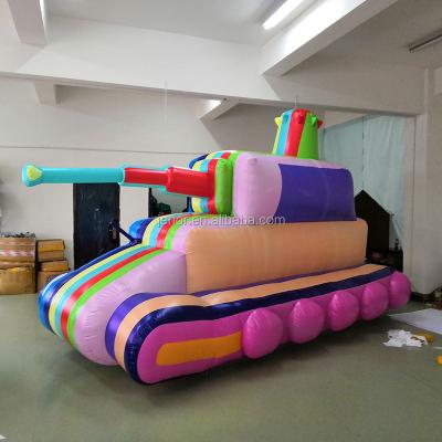 China Giant Colorful Inflatable Decoration Tank Model For Advertising for sale