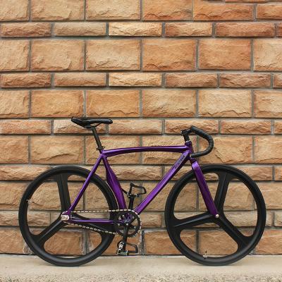 China Manufacturer direct sales of aluminum alloy gear 700C wheel size fixie bicycle single strong fixed bicycle can be customized for sale