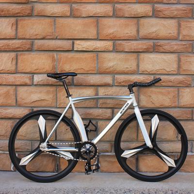 China Custom Aluminum Alloy Montana Support Bike 700c Integrated 3 Spoke Wheel Size Road Cycle Fixed Bicycle for sale