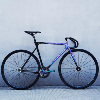 China CR-MO MONTANA Imitation carbon fiber putty frame fixed speed bike school students fixie bike fixed bicycle for sale