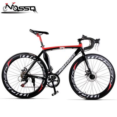 China Steel Racing Bicycle For Cycling Road Bike Disc Brake Racing Bike 700C Double Wheel Size With Road Handlebar for sale