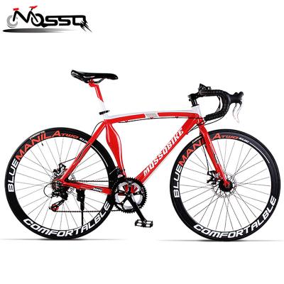 China 700C Wheel Size Steel Road Bicycle Handlebars Road Bike 14 Speed ​​Alloy Frame Recycling Cycle With Dsic Brake for sale