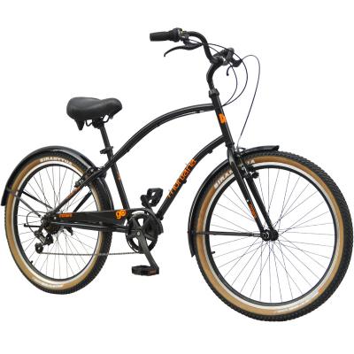 China Steel Promotional Mens Beach Bicycle 7 Speed ​​V-Brake Beach Cruiser Bicycle for sale