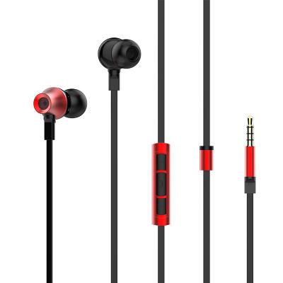 China 2022 new fashiontech In-ear Stereo Handsfree 3.5mm Wired Headphone Volume Control Metal Earphone for sale