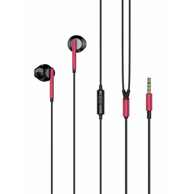 China Fashion Low Price Wholesale Lightweight Strong Deep Bass Stereo Noise Isolating 3.5mm Jack Earbuds Metal Earphone Wired Earphone for sale