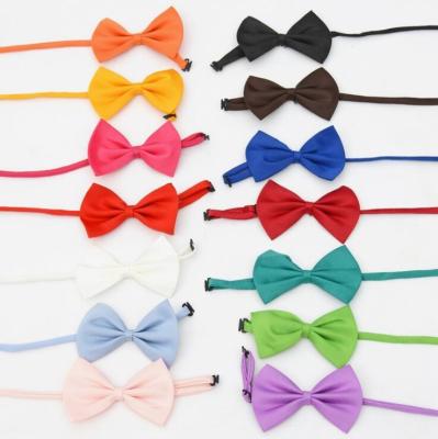 China Viable Adjustable Pet Headdress Dog Collar Dog Pet Bow Tie Solid Color Pet Grooming Supplies Clothing for sale