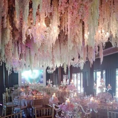 China Decoration 24 Colors Artificial Silk Flower Wisteria Wisteria Home Wisteria Hanging Table Decor Hydrangea Vines Table Decor for sale