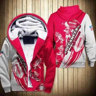 China Buccaneers Other Own Designs Sublimation Printed Polyester Custom Design Fleece Hoodies For Team Sports Outdoor Jackets for sale