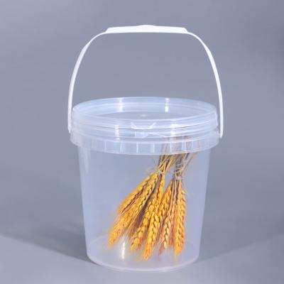 China Eco - Friendly Storage Clear Plastic Food Egg Pickle Bucket With Lid for sale