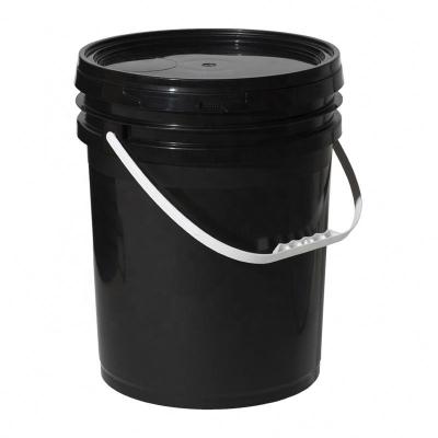 China Paint Black Plastic Container Bucket Molding Bucket With Handle Polypropylene Chemical Liquid Bottle 20 Liter HDPE Manufacturers for sale