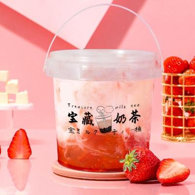 China Wholesale Food Grade 1L Global Package PP Plastic Round Bucket Customized For Ice Cream Chocolate Popcorn Nuts Snacks Packing Container for sale