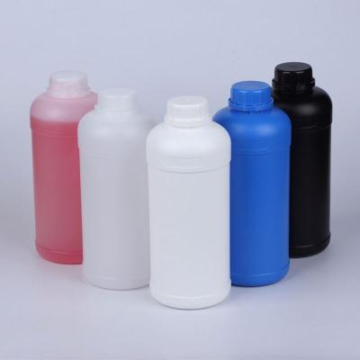 China 1 Liter Narrow Mouth Bottle Of Color Chemical Industrial Plastic Natural HDPE PE Material Food Grade Bottles For Ink Oil Chemical for sale