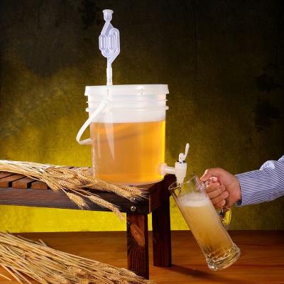 China Wholesale 5L Beer Wine Fruit Enzyme Eco-friendly Food PP 5 Liter Plastic Bucket With Lid for sale