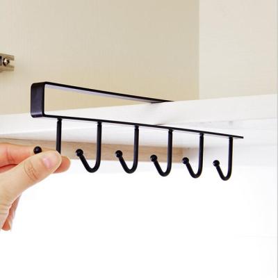 China Hanging Organizer Kitchen Hook Hanger Cabinet Storage Holder Viable Cupboard Storage Holder for sale