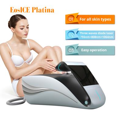 China EOS ICE Eyebrow Epilator Diode Ice Laser Hair Removal Machine 808nm 755 Hair Removal 1064 Lazer Epilation Machines for sale