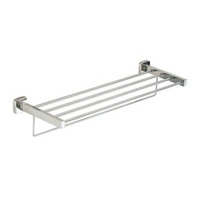 China Modern Stainless Steel Bath Towel Storage Shelf With Drying Rod for sale