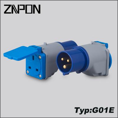 China Industrial Industrial Plug To UK British Adapter Socket TYPE G01E for sale